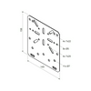 Szerelőlemez 60mm magas kábeltálcához függőleges 160mm x 175mm szalaghorganyzott acél MDS KOPOS